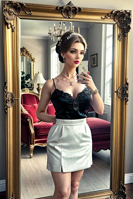 mirror photo pose girl simple